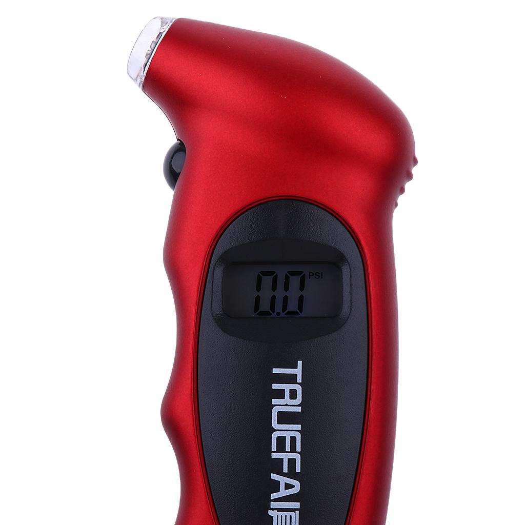 Universal Car Auto LCD Digital Tire Air Pressure Gauge Red