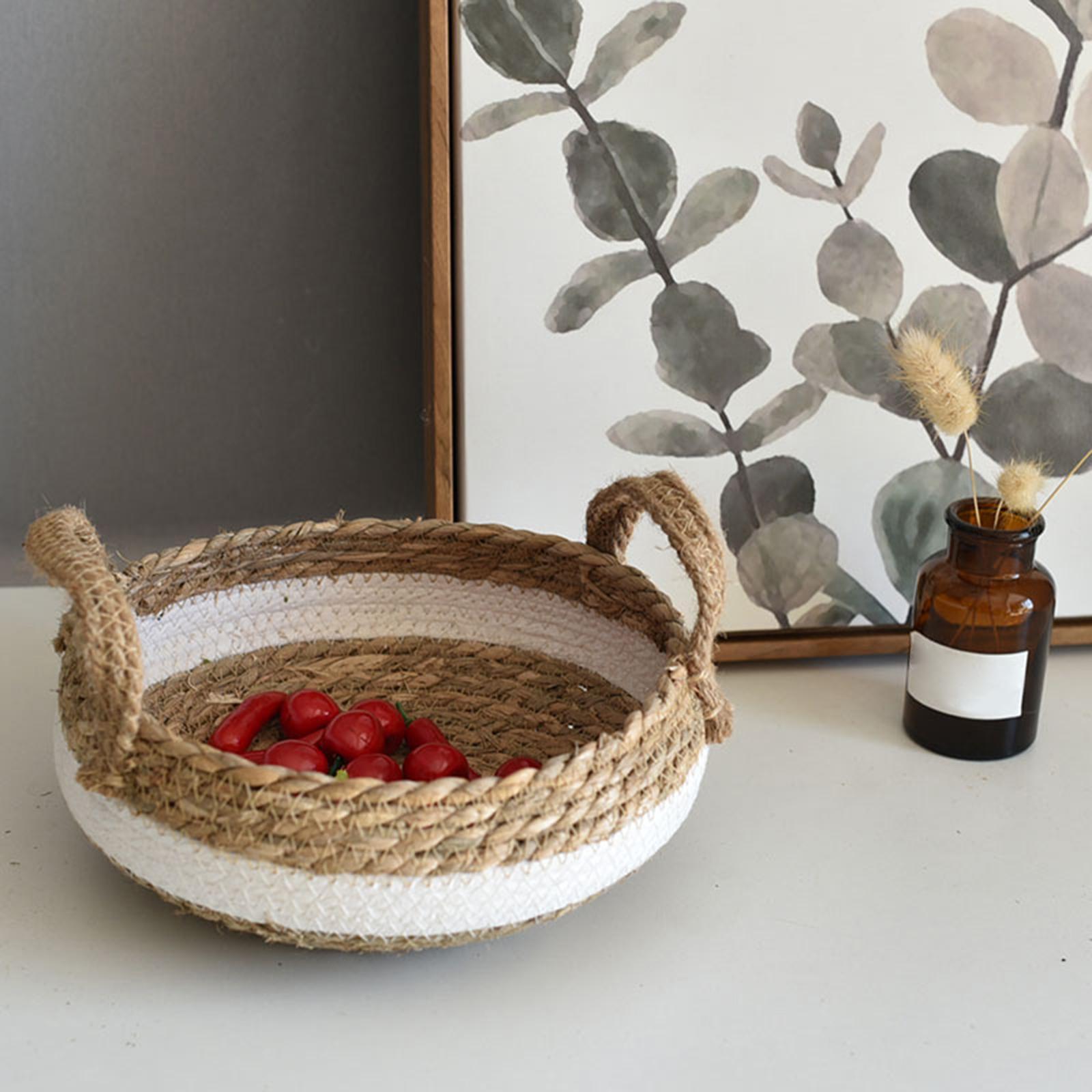 Cotton Rope Basket Rope Baskets Fabric Tray for Home Decor S