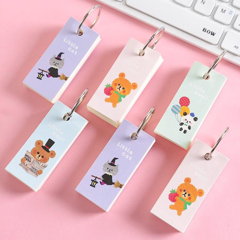 FlashCard học từ vựng ngoại ngữ tiếng anh hình họa cute dễ thương