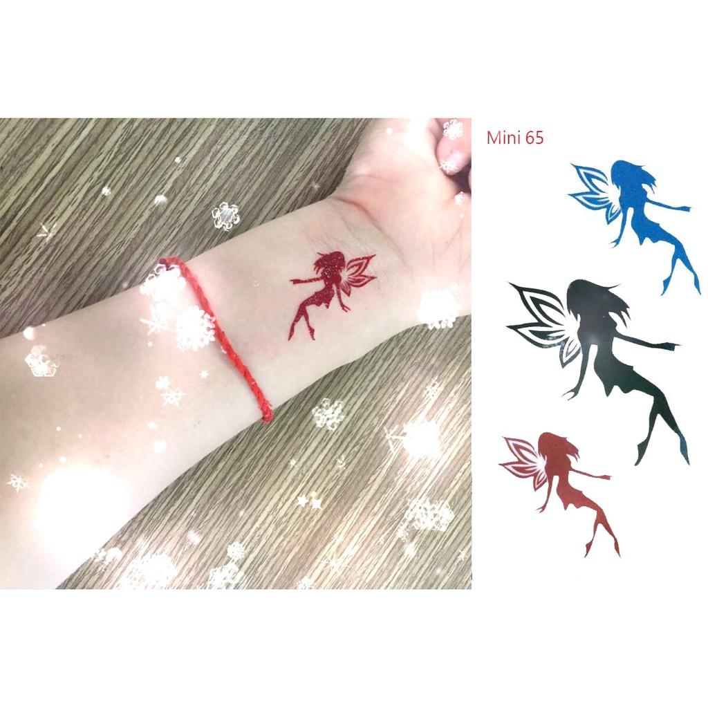 Hình xăm dán noel tattoo giáng sinh cánh và thiên thần 10x6cm