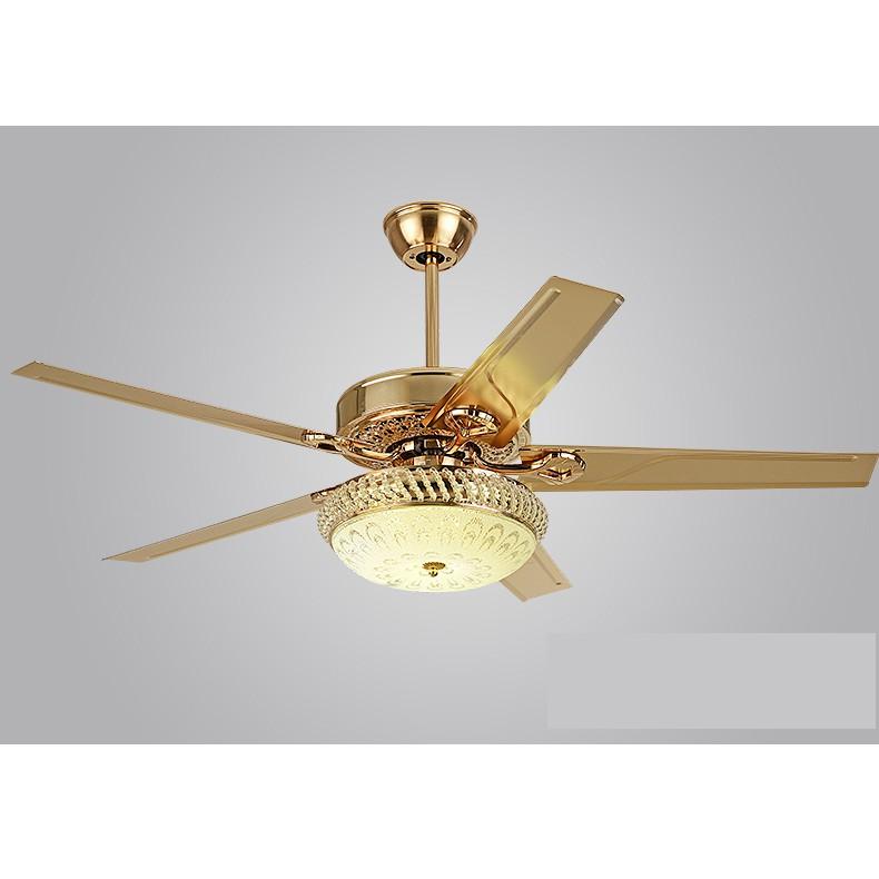 Đèn quạt cánh sắt 3 màu ánh sáng phong cách hiện đại động cơ đồng cực mát hàng loại 1