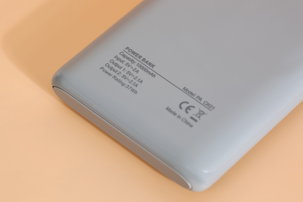 Pin sạc dự phòng Polymer 10.000 mAh Hydrus PA CK01 - Hàng chính hãng