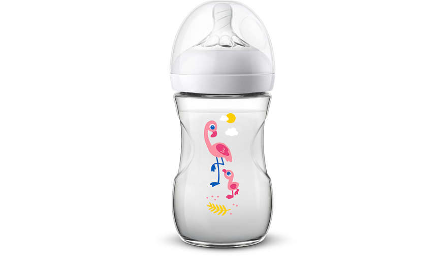 Bình sữa mô phỏng tự nhiên Philips Avent Flamingo Hippo 260ml SCF627/42 SCF627/41