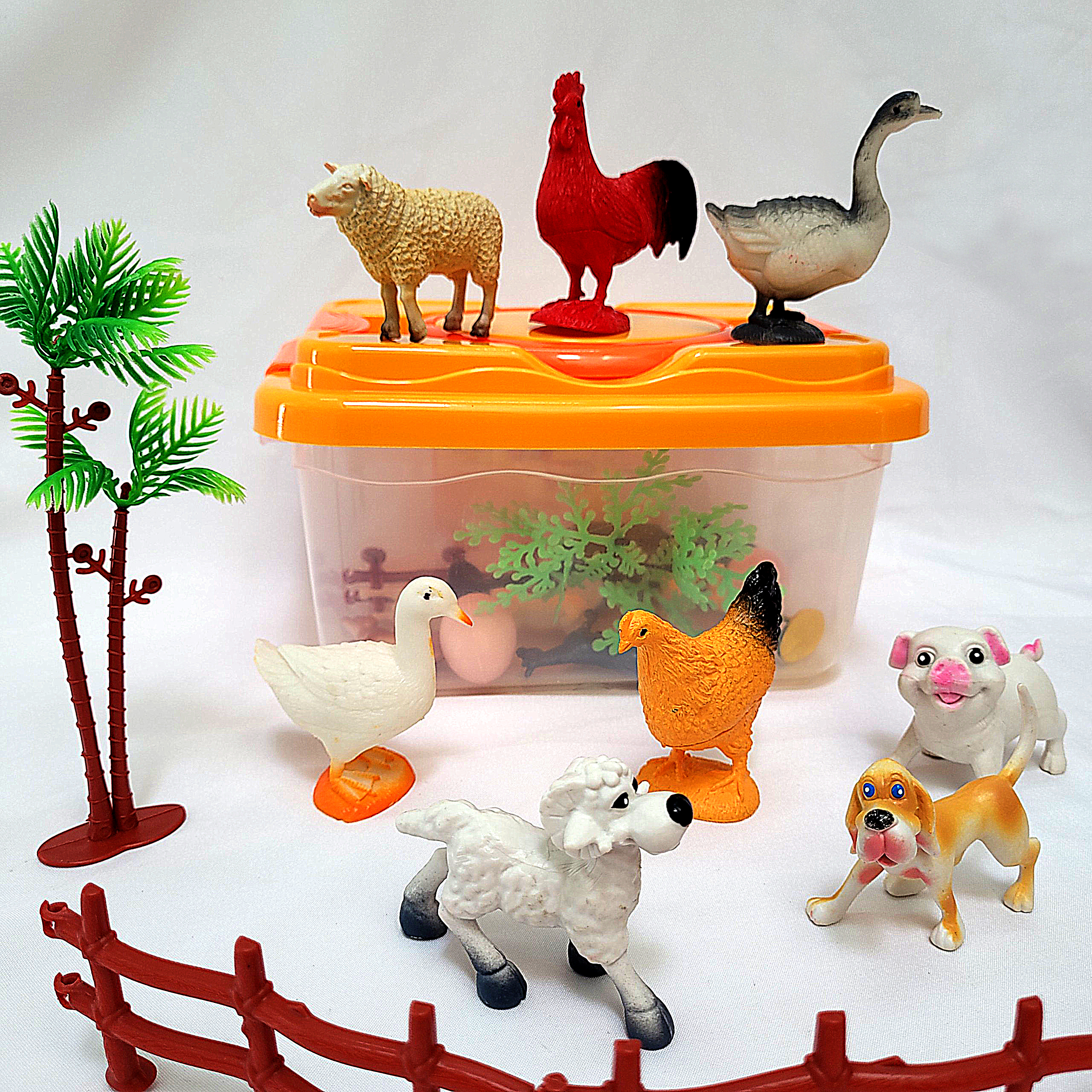 Bộ sưu tập hộp đồ chơi động vật nuôi trang trại 25 món cho bé khám phá