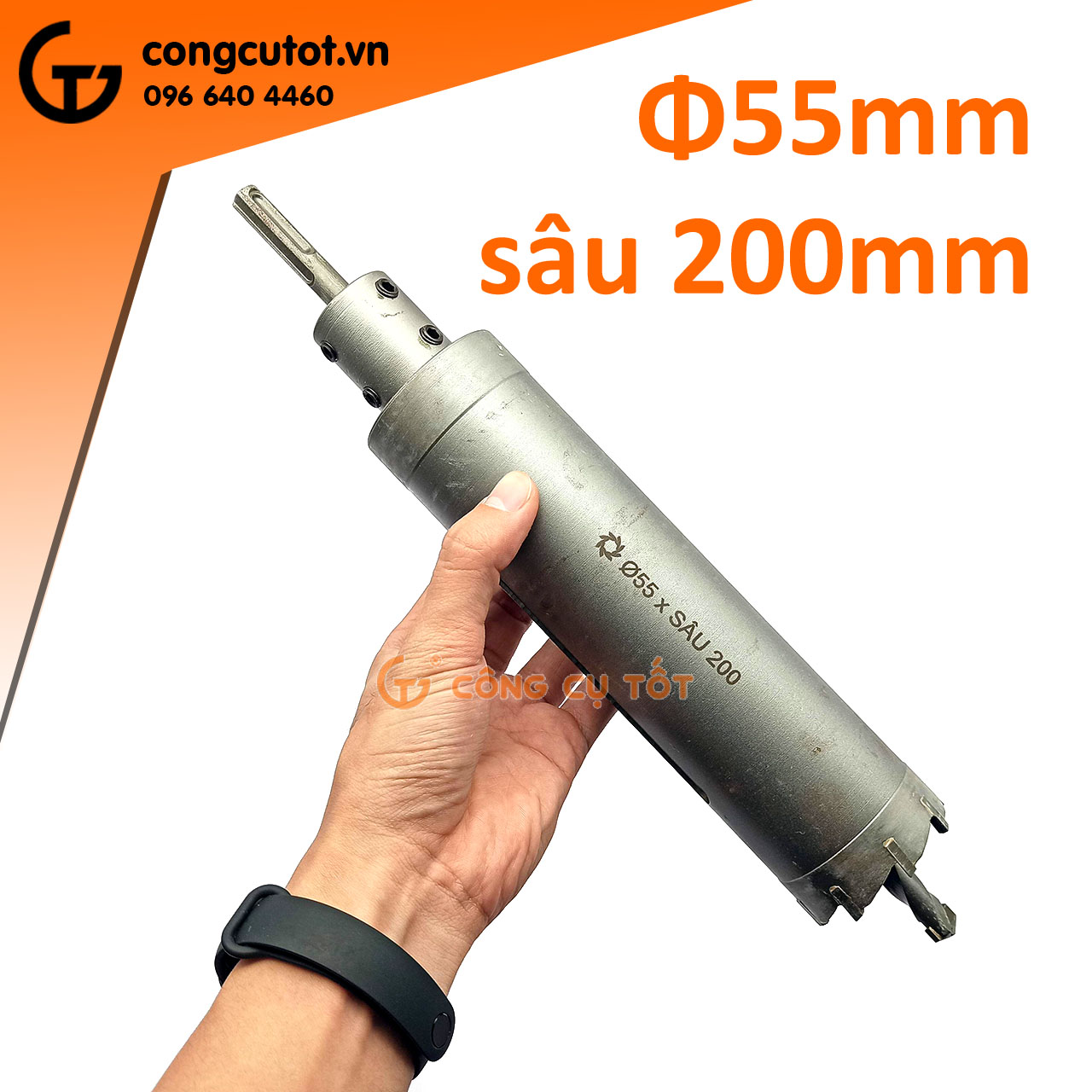 Mũi khoét tường đuôi gài  Φ55 sâu 200mm
