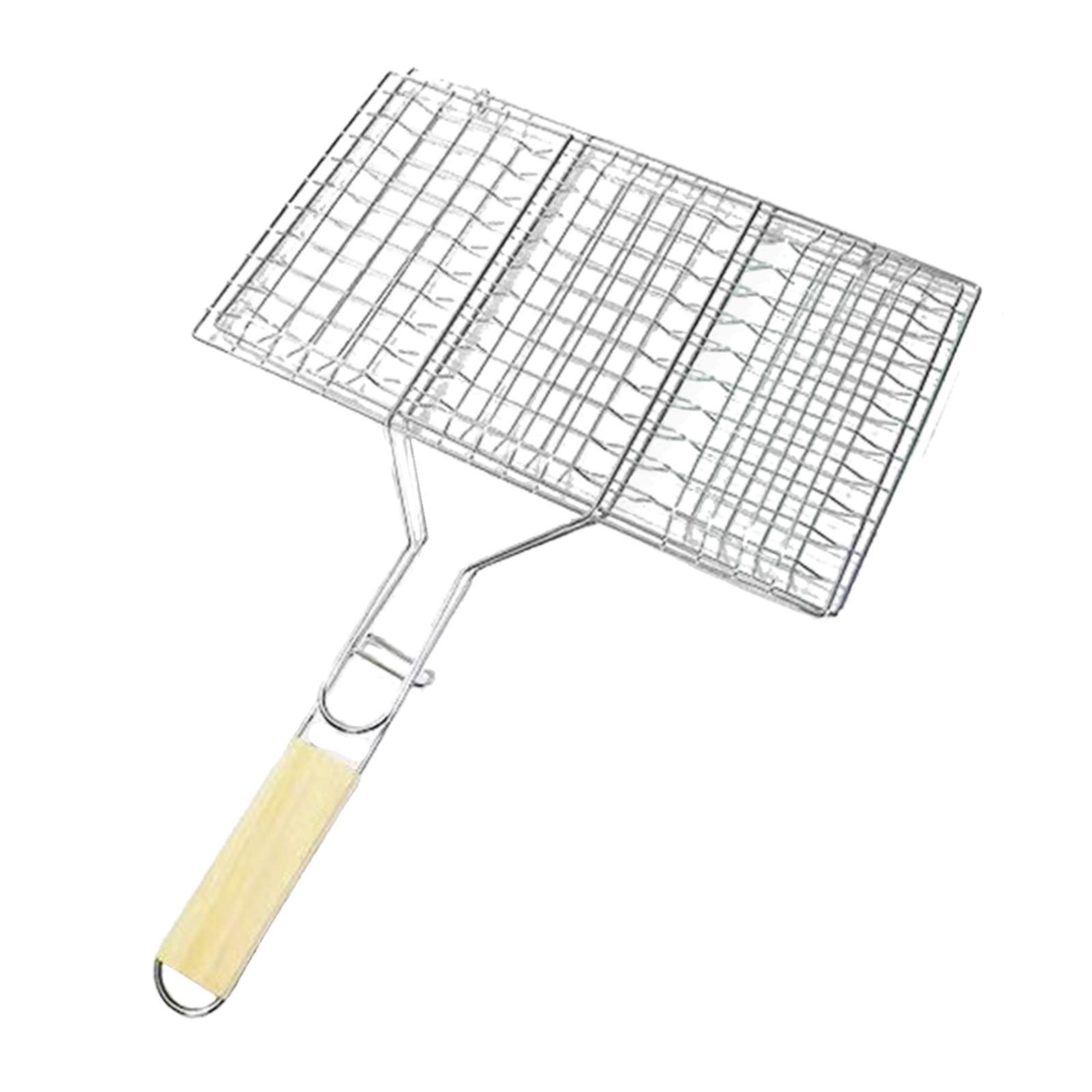 Basket Fish Grilling Basket Portable for Outdoor Grill Barbecue Rack for Grill Accessories for Vegetables Camping Cooking