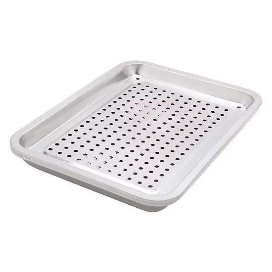 [AnhOtShop] Bộ Khay Inox Úp Cốc Chén Chữ Nhật Có Lỗ Thoát Nước – Tiện Dụng Pha Trà, Đựng Đồ Đa Năng (Loại 2 Lớp)