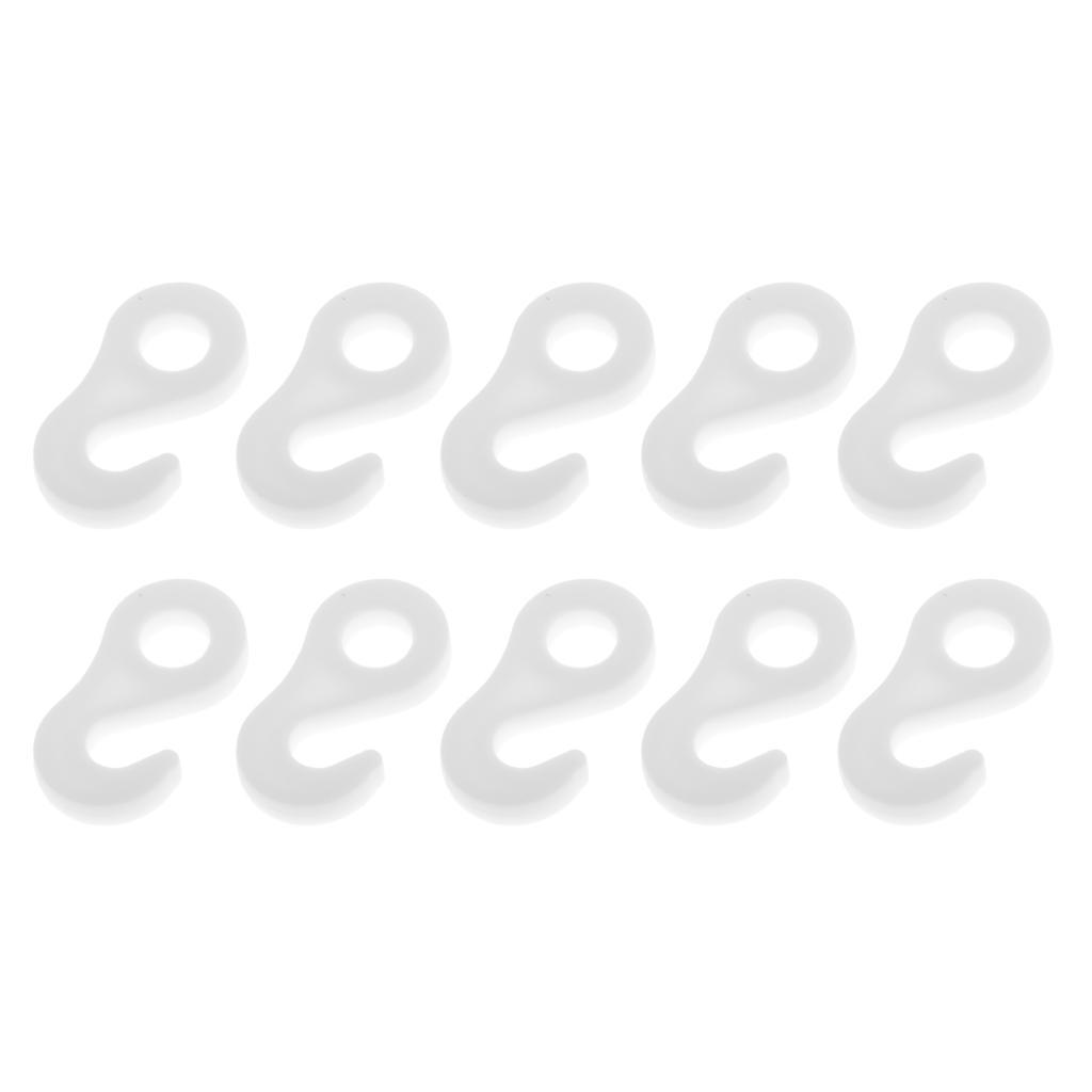 10Pcs/set Fasten Hook for Tent Awning Tie Rope  Cord End 3.6cm