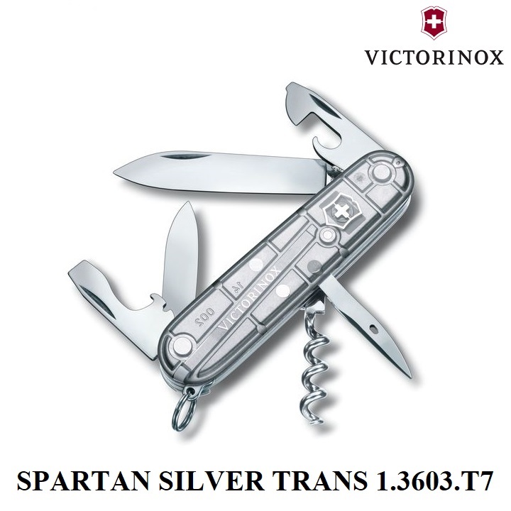 Dụng Cụ Xếp Đa Năng VICTORINOX Spartan Silver Trans 1.3603.T7 cực bền, đẹp, sang trọng