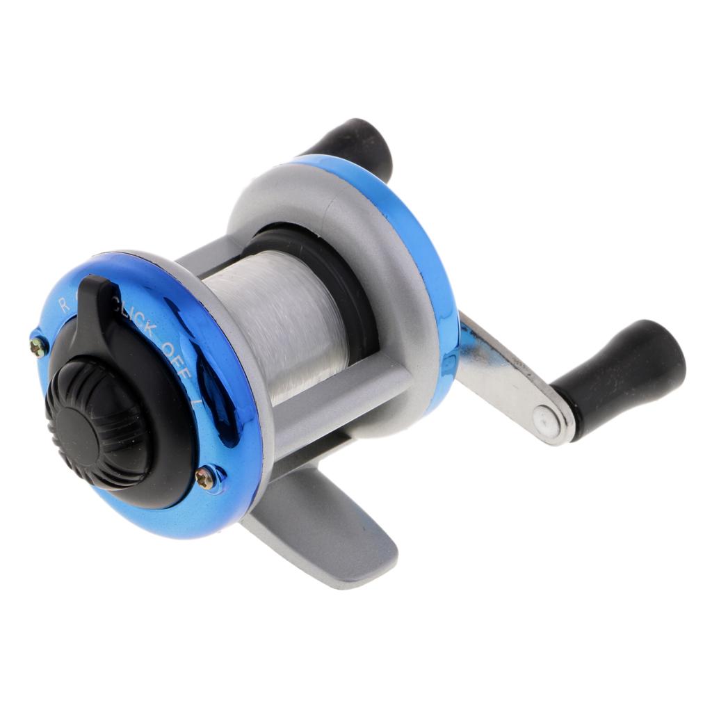 Mini Trolling Reel Winter Ice Fishing Reel Wheel Baitcasting Drum Reel Jig Hooks