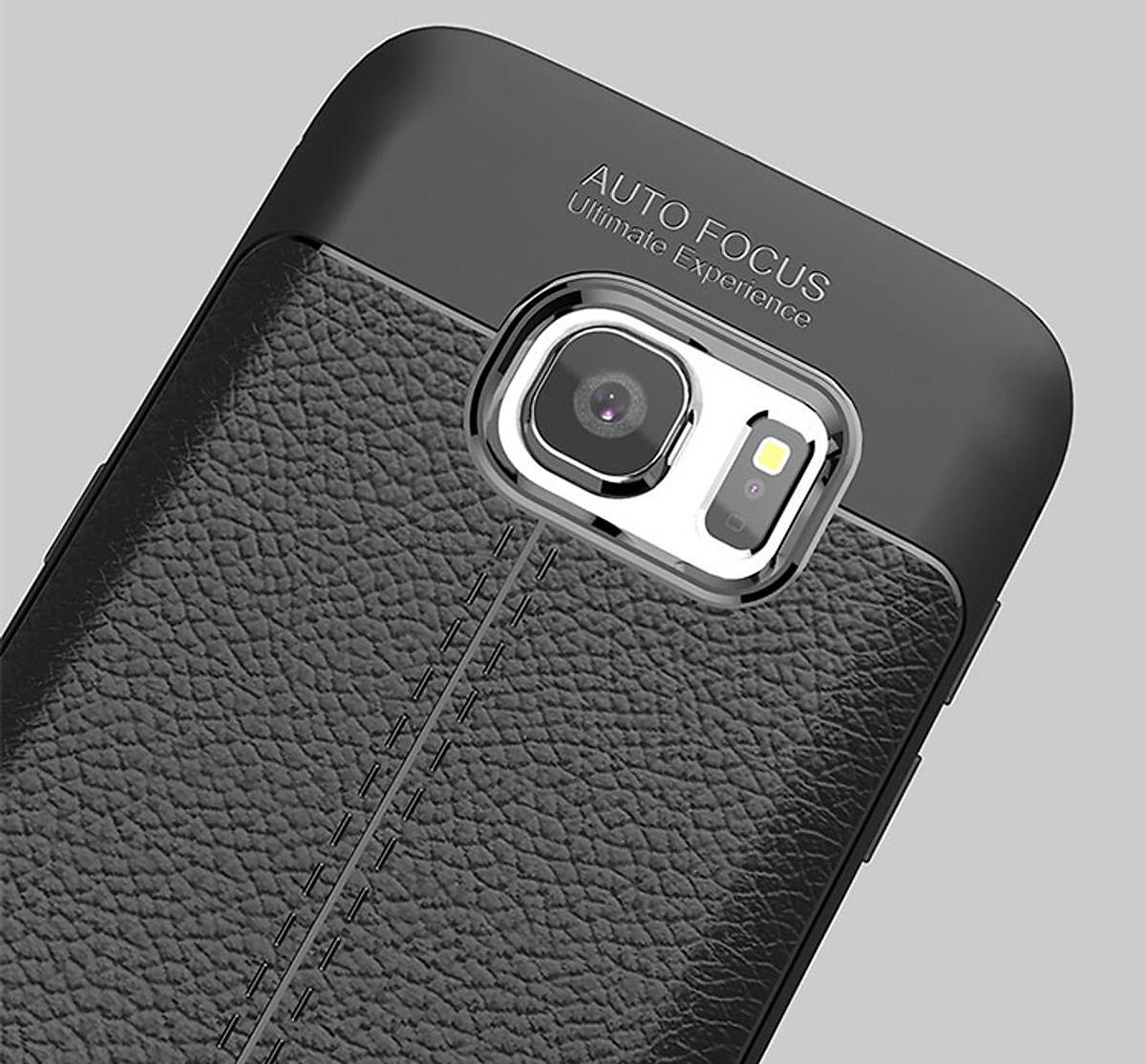 Ốp lưng silicon dẻo giả da Auto Focus cao cấp dành cho Samsung S7 Edge - Hàng chính hãng