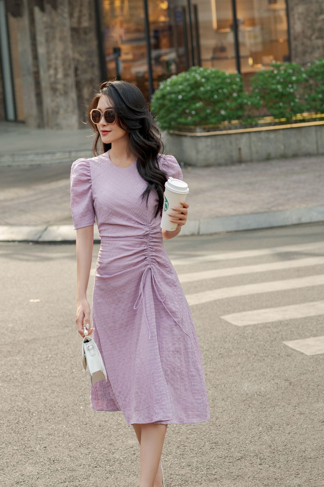 OLV - Đầm Paisley Ruched Dress