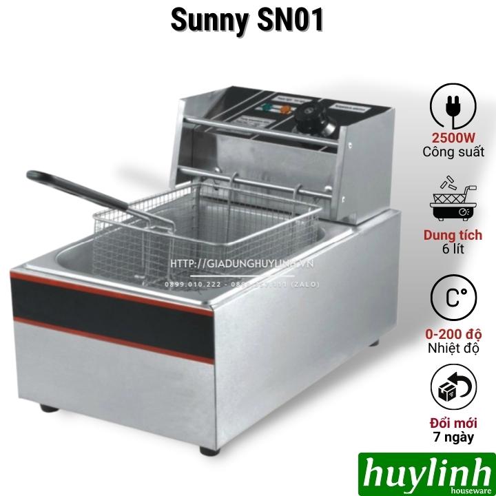 Bếp chiên nhúng đơn ngập dầu Sunny SN01 - Dung tích 6 lít