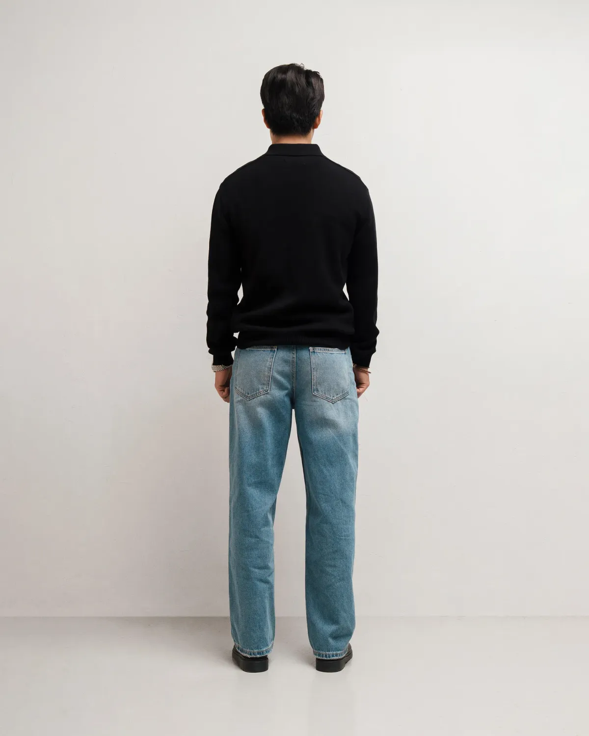 Áo Polo dệt kim tay dài nam. Fitted - ROUTINE 10F25KNI002