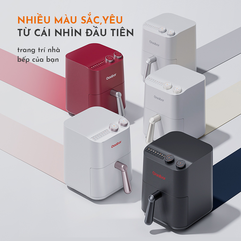 Nồi chiên không dầu dung tích 4-5L GAABOR Cao Cấp công suất 1400W - Hàng chính hãng