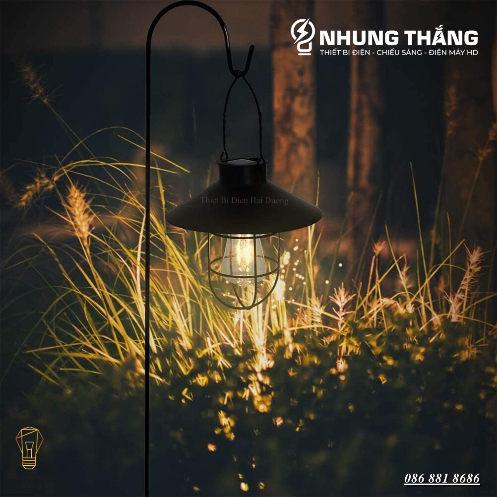 Đèn Treo Thả Phòng Nổ Retro PA02 - Sử Dụng Năng Lượng Mặt Trời - Decor Bắc Âu Trang Trí -Chống Nước Ip65 - Kèm Bóng - Có Video