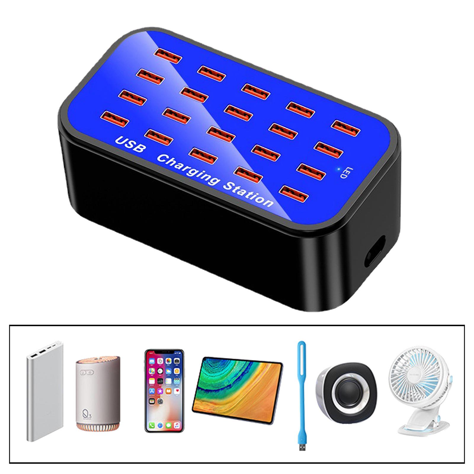 Multiple USB Charging Station Organizer 20-Port Professional Accessories US