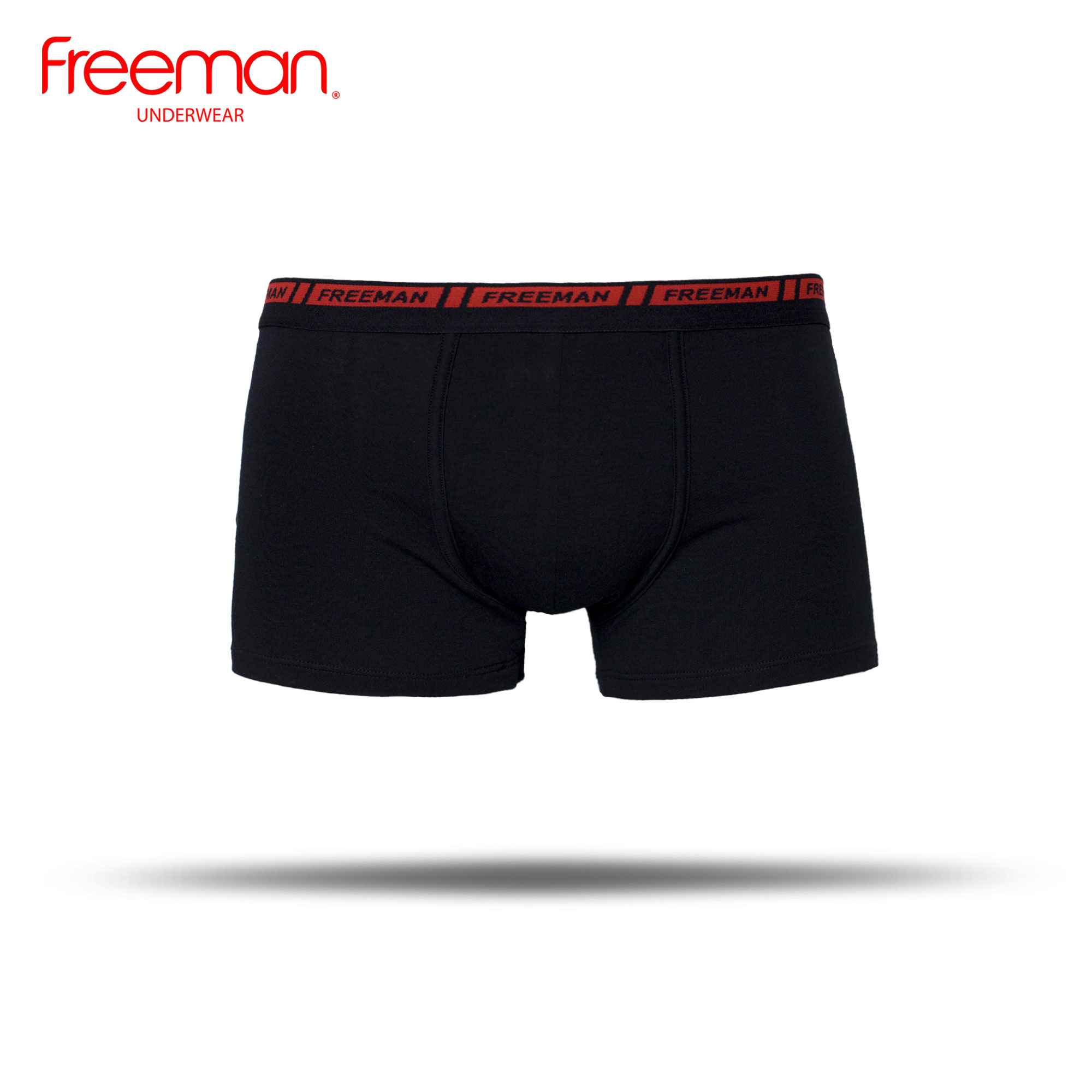 Combo 3 Quần lót boxer chất liệu cotton TC màu đen Freeman 766