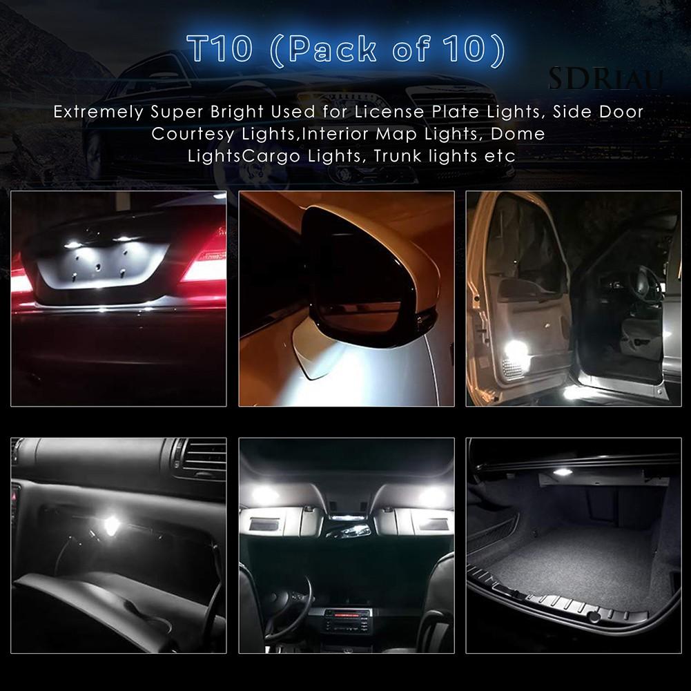 Set 10 Bóng Đèn Led Xi Nhan Siêu Sáng Chuyên Dụng Cho Xe Hơi