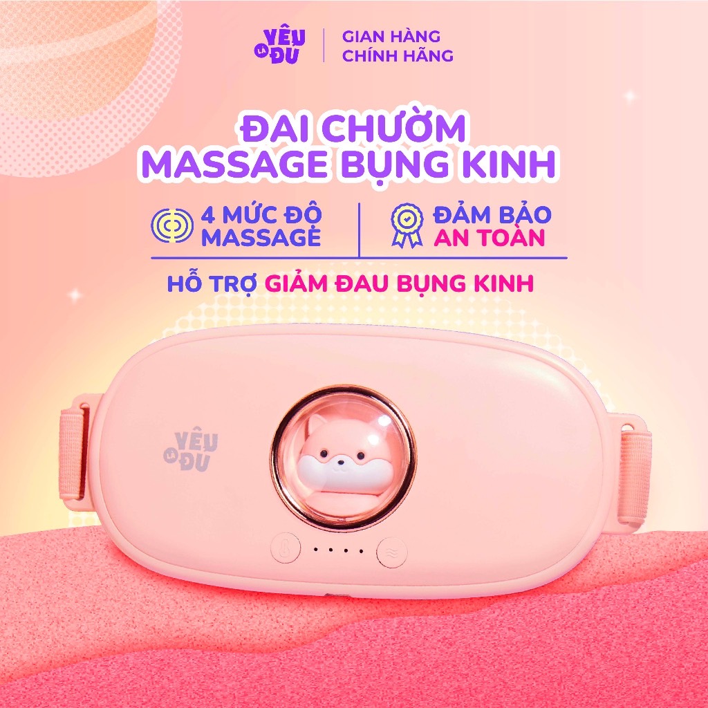 ￼Đai Chườm Nóng Yêu Là Đủ Shop Quà Tặng 8/3 Cho Bạn Nữ Giúp Giảm Đau Bụng - Túi Chườm Điện Massage Làm Ấm Bụng