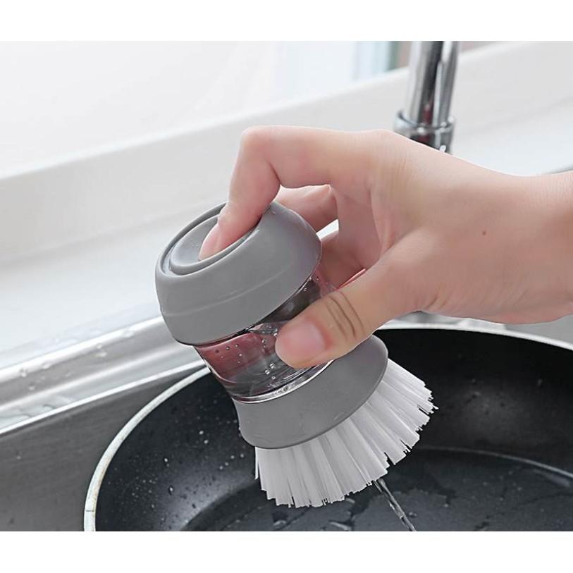 Dụng cụ chà rửa xoong có ngăn đựng xà phòng và kệ để ráo
