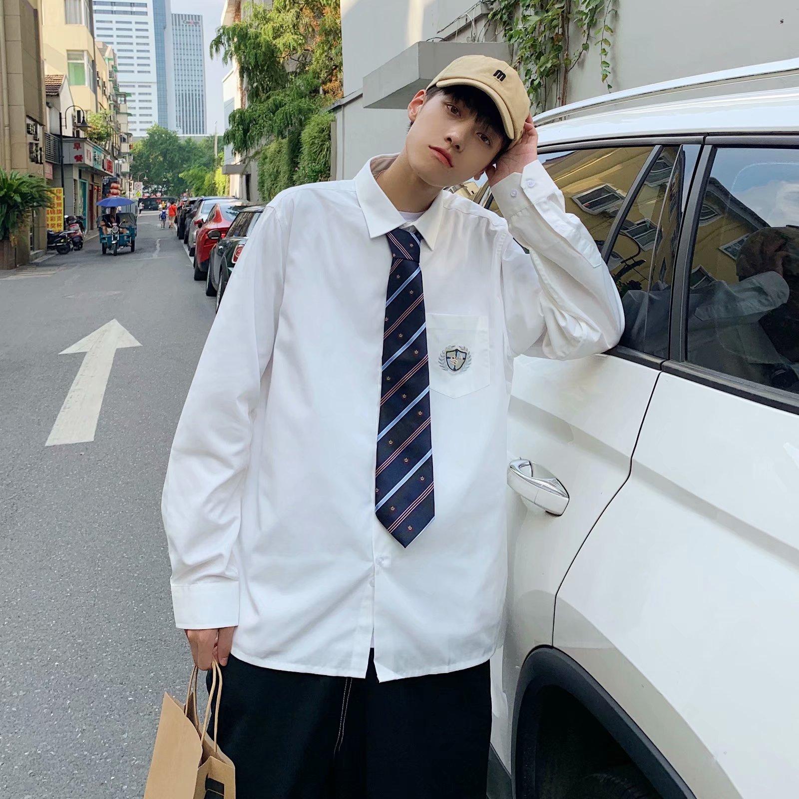 Áo Khoác Sơ Mi Trắng Dài Tay Thêu Họa Tiết Thời Trang Hàn Quốc Cỡ M-2Xl