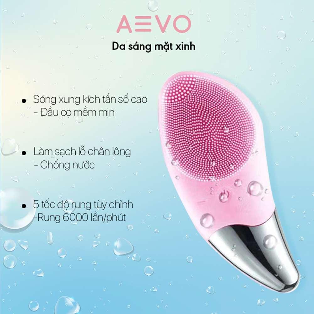 Máy rửa mặt massage mini AEVO Clean &amp; Fresh tác động sâu tới lỗ chân lông, hỗ trợ loại bỏ mụn trứng cá, chống lão hoá