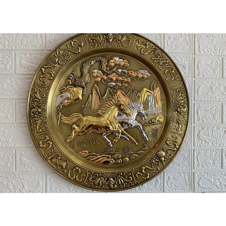 Decor trang trí - Mâm đồng khảm gold khảm bạc