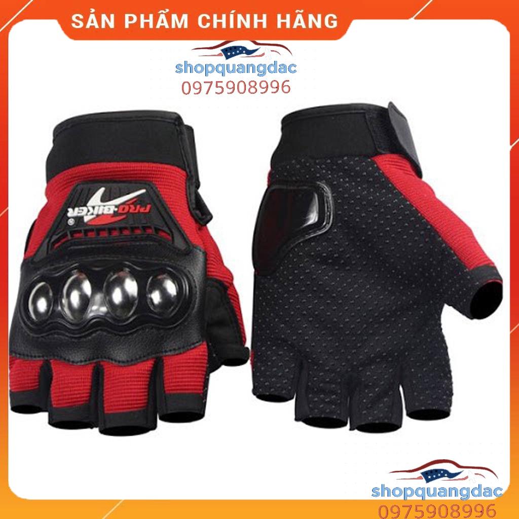 Găng Tay Probiker Cụt Ngón Có Gù Nhựa - Đi Phượt