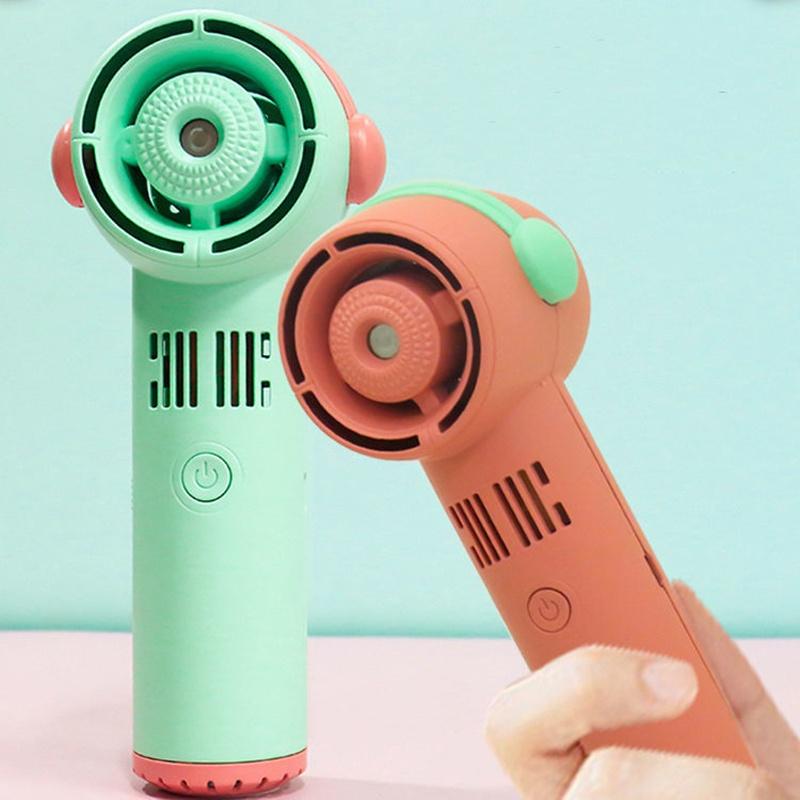 Quạt Mini Cầm Tay Phun Sương Tạo Độ Ẩm Tự Động Không Cánh Quạt Có Cổng Sạc USB