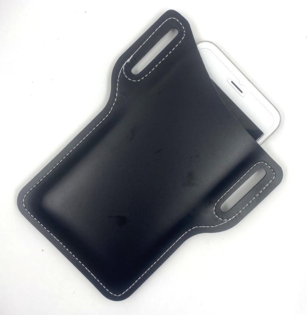 Men Waist Phone Bag PU Loop Holster Pouchs Belt Multipurpose Carrying Case