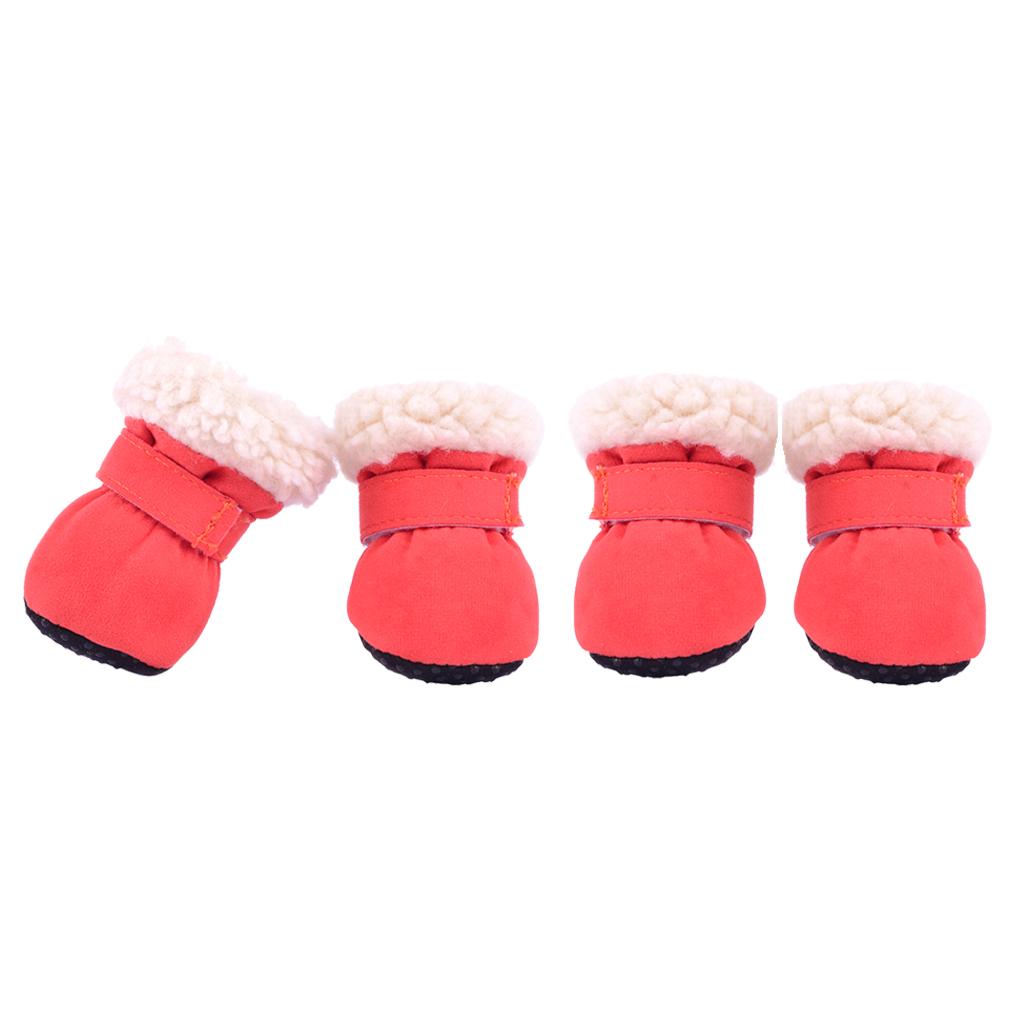 4 pcs/lot S/M/L/XL Pet Dog Shoes / Puppy Booties Rubber Anti Slip Waterproof XL