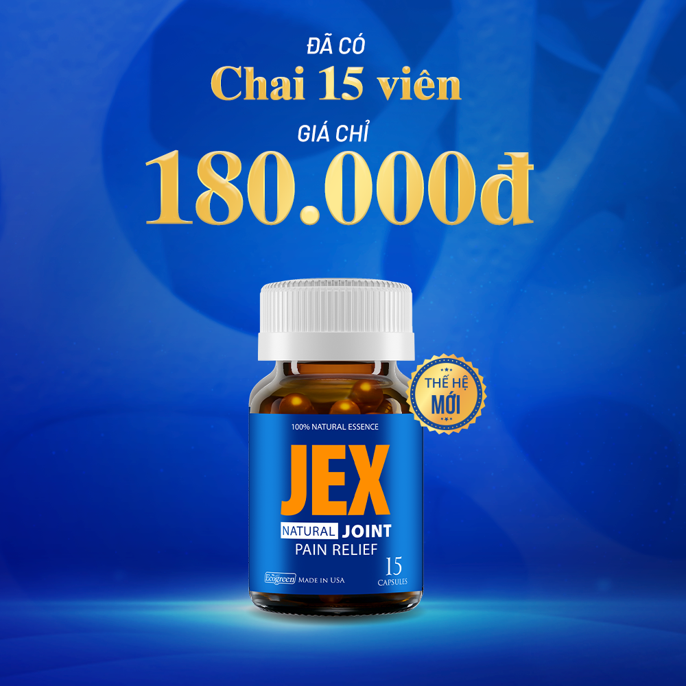 Viên uống JEX giảm đau, bảo vệ xương khớp với Eggshell Membrane, Collagen Peptide, Collagen Type II không biến tính (60 viên)