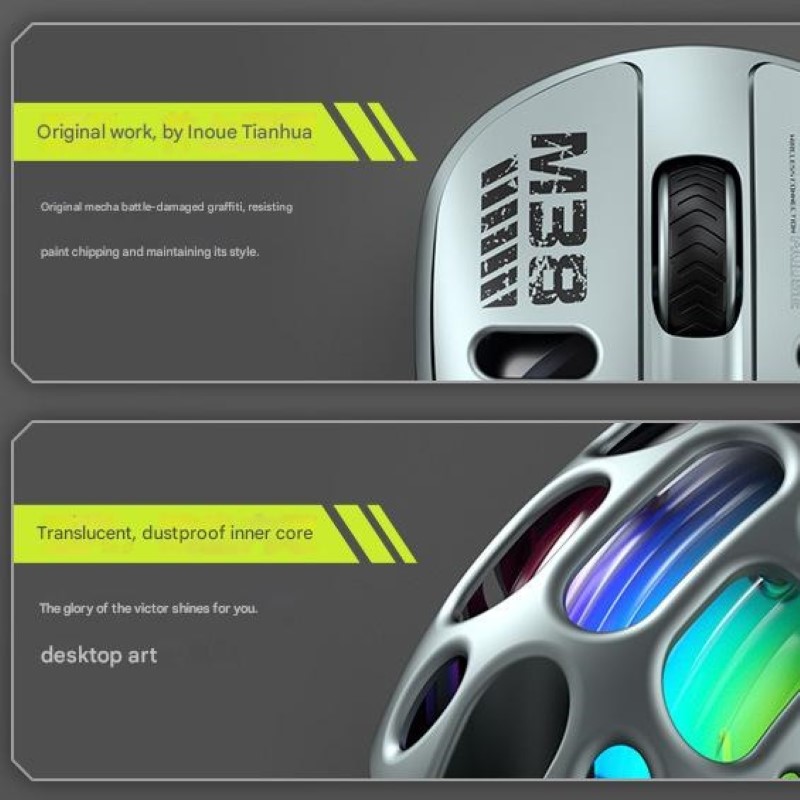 Chuột Led Không Dây M38 đa kết nối Bluetooth 5.0 + Usb 2.4G + Cáp 12800Dpi Pin Sạc TypeC hàng nhập khẩu