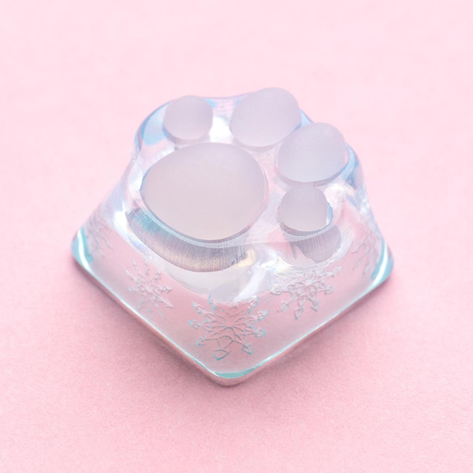 Clear Resin Cat Paw Mechanical Keyboard Keycap Pad for Cherry MX DIY