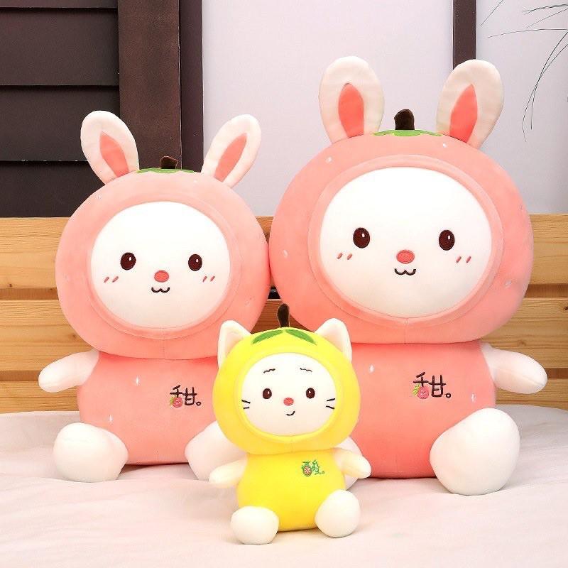 Gấu bông Thỏ Mèo hoa quả kích thước 50cm - Xưởng gấu bông Việt Nam