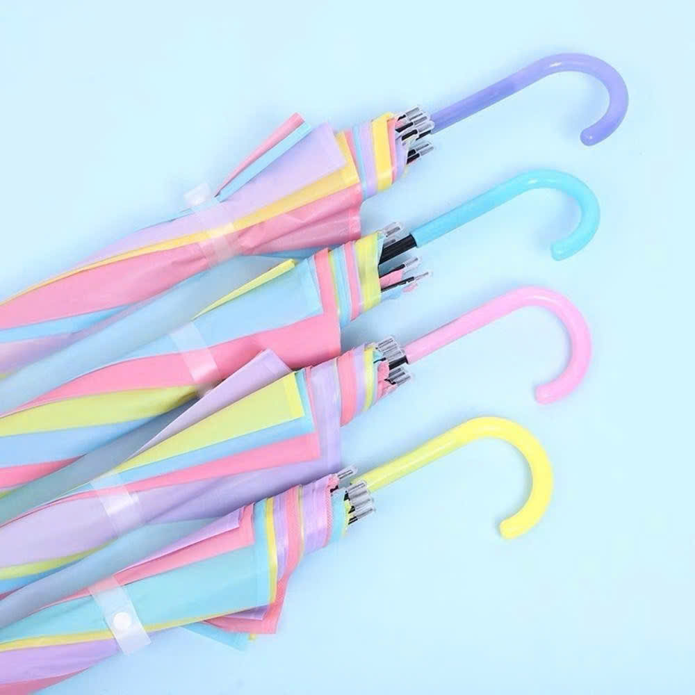 Ô Trong Suốt Cầu Vồng Nhiều Màu, Dài 70cm, Đường Kính 95cm, Phù Hợp Sự Kiện, Sống Ảo - HÀNG CHÍNH HÃNG MINIIN