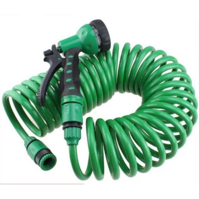 Bộ vòi tưới cây, rửa xe co xoắn gọn gàng,tiện lợi 7.5 mét ,15 mét vòi tưới 7 kiểu phun tưới 206791