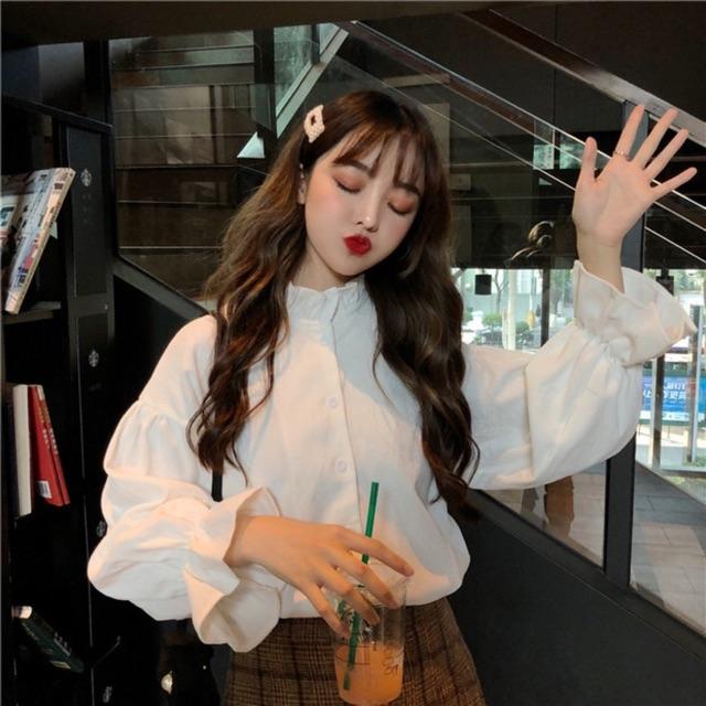 Áo sơ mi Uzzang tay bồng