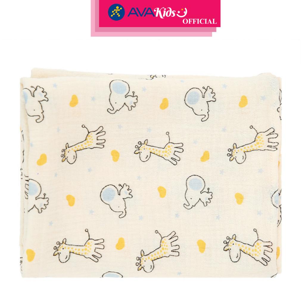Khăn tắm muslin Bessla 2 lớp 90x100 cm - Hình thú - Hàng Chính Hãng