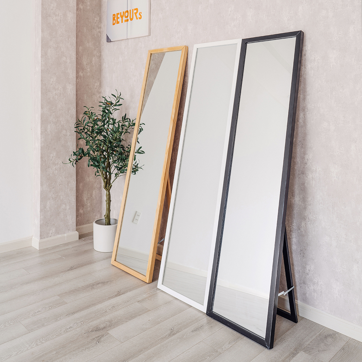 Gương Đứng Chân Gập A Mirror Nội Thất Kiểu Hàn BEYOURs - Trắng