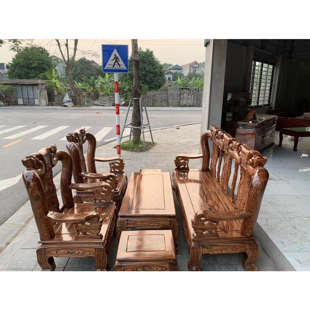 Bộ bàn ghế phòng khách gỗ tràm cột 10