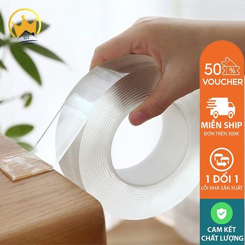 Cuộn Băng Dính 2 Mặt Trong Suốt Đa Năng Công Nghệ Nano Nhật