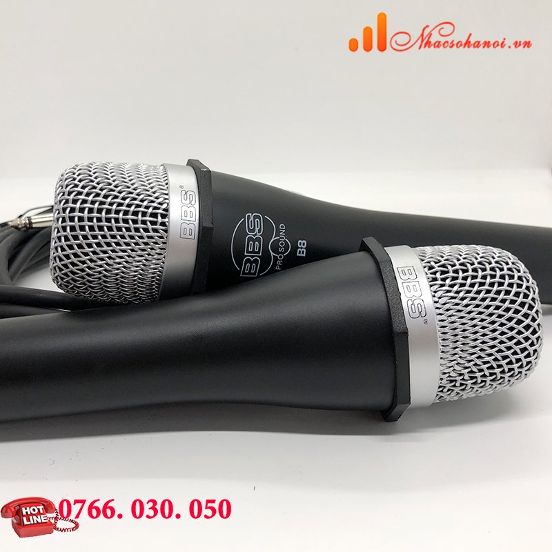 Micro BBS B8 - Có Dây - Mic Karaoke Rẻ Mà Chất - Hàng Chính Hãng