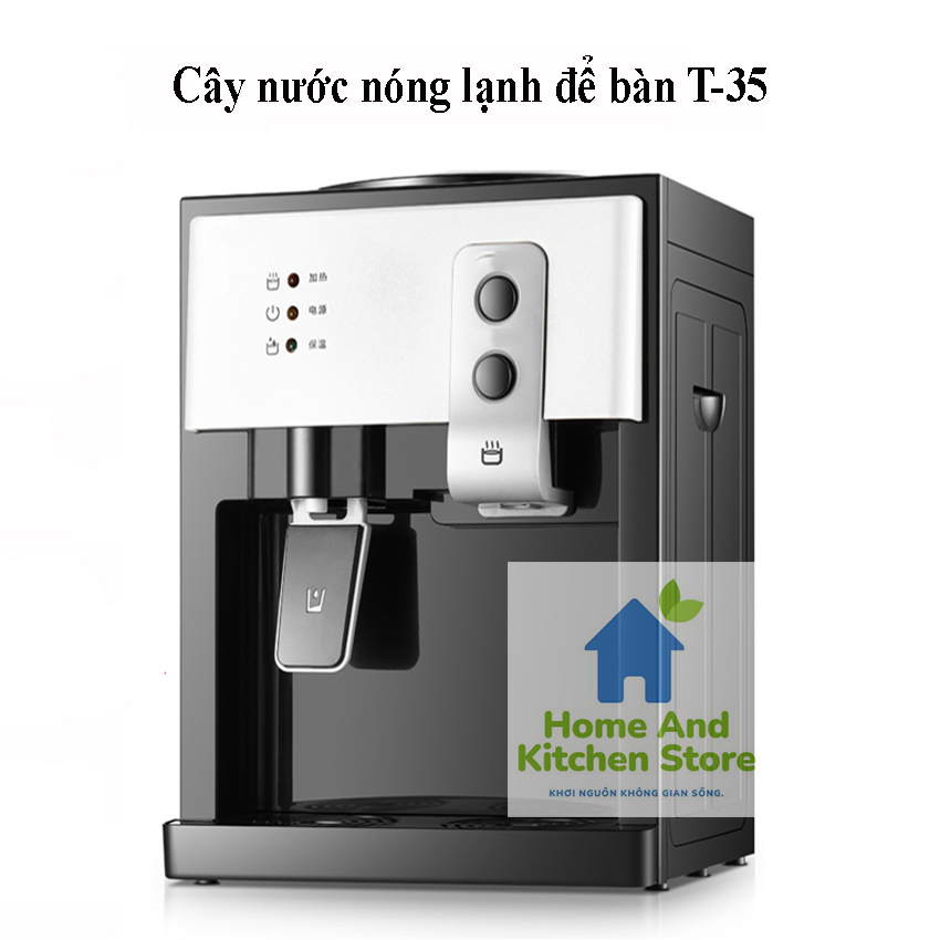 Cây nước nóng lạnh mini công suất 550w - cây nóng lạnh để bàn T-35 làm nước nóng - lạnh cực nhanh