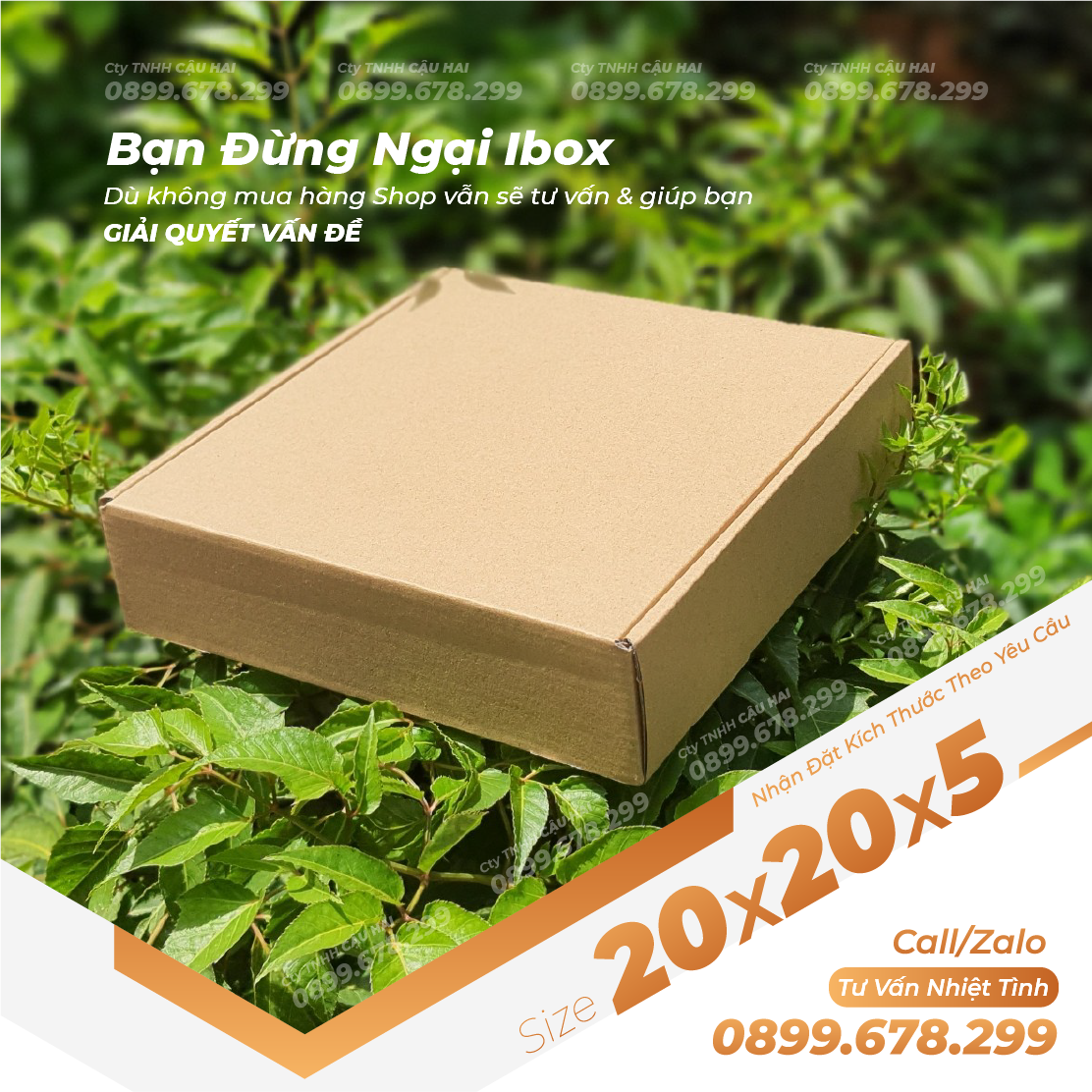 20*20*5 - Combo 10 hộp carton nắp gài đựng phụ kiện, đóng hàng