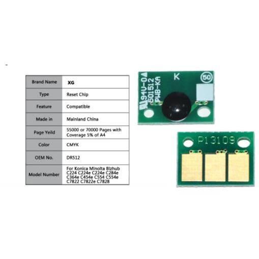 Chíp mực máy photocopy Konica minolta bizhub C224 C284 C364 C454e C554 C554e - CKMY - Màu Đen/xanh/đỏ/vàng