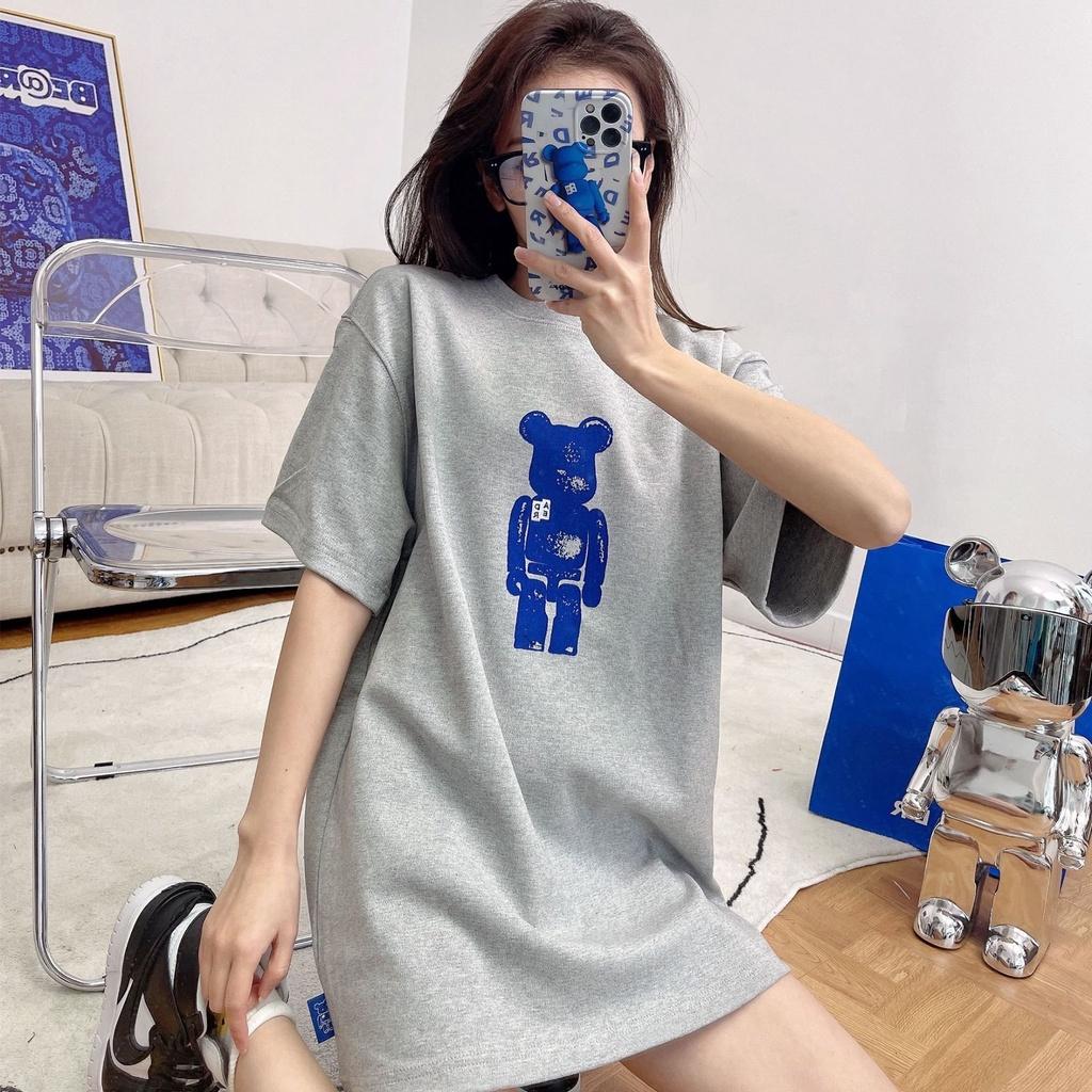Áo Thun Tay Lỡ Chuột Xanh Cổ Tròn Dáng Trùm Mông