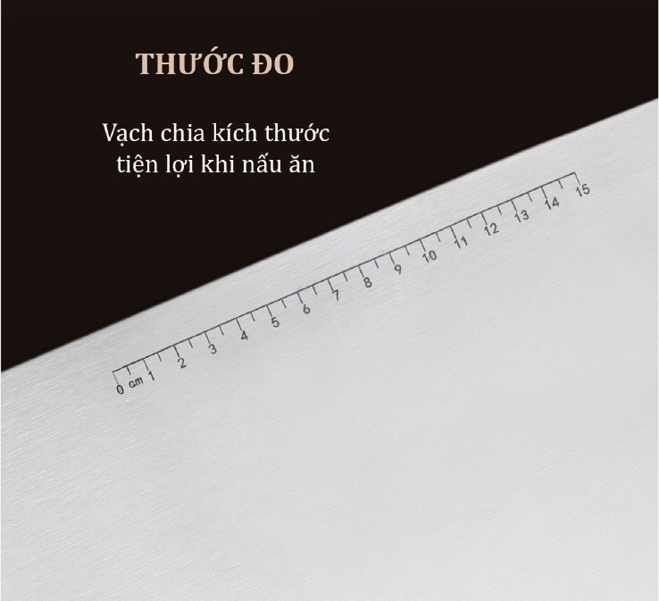 Thớt inox 304 có vạch kẻ chia, thớt inox hàng Việt Nam