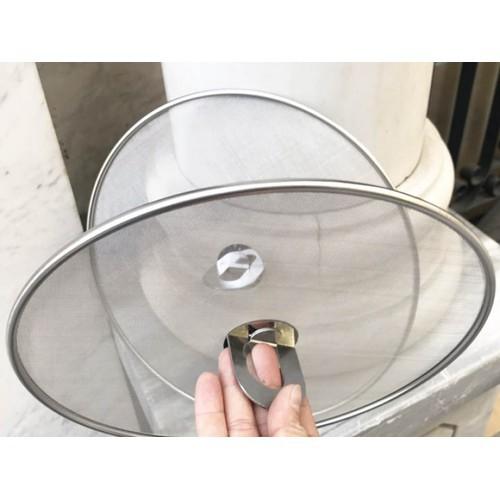 NẮP VUNG LƯỚI INOX 33 CM CHỐNG VĂNG DẦU MỠ, CHỐNG CÔN TRÙNG